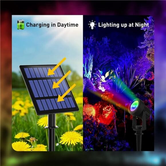 Halloween Solar Spot Lights Outdoor Color Changing, Landscape - Picture 4 of 8